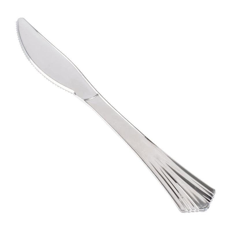 plastic silver knife 
