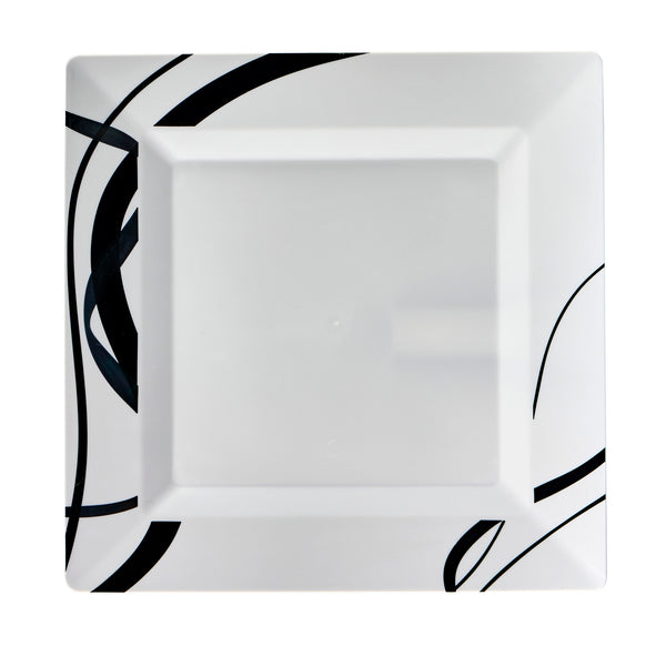 7.25” Geometric Square Plastic Plates (50 Count)