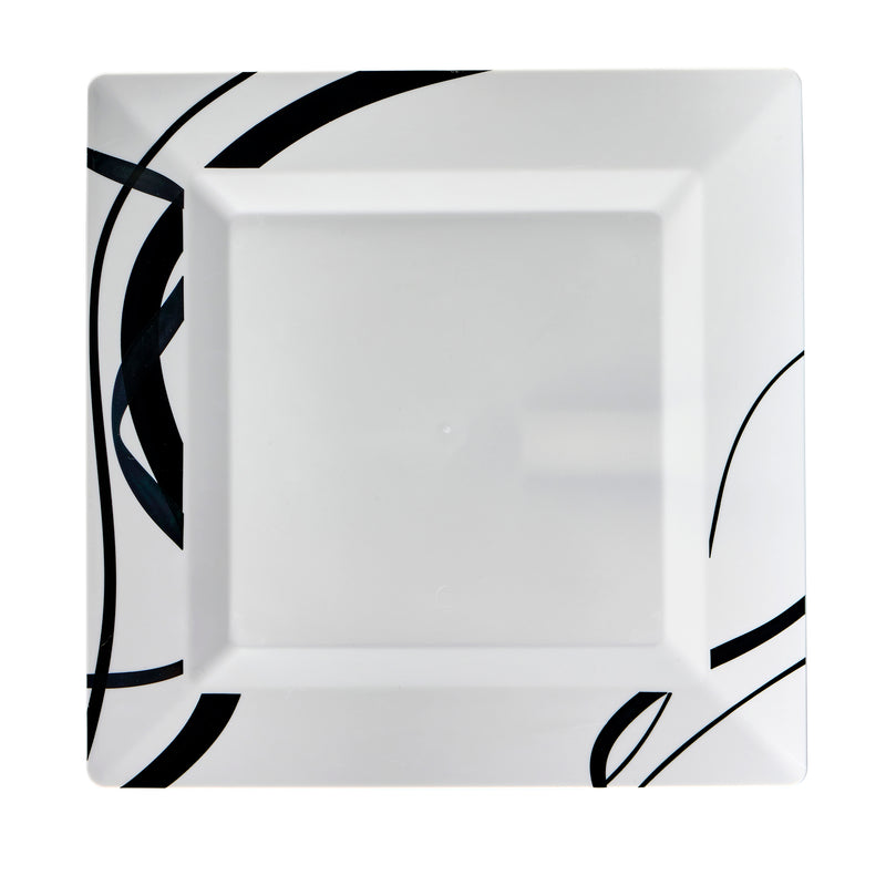 7.25” Geometric Square Plastic Plates (50 Count)
