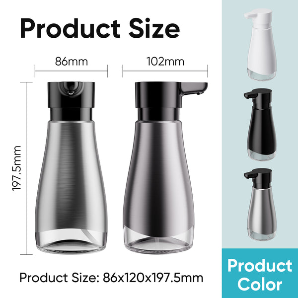 Stainless Steel Liquid Soap Dispenser (Black/Silver)