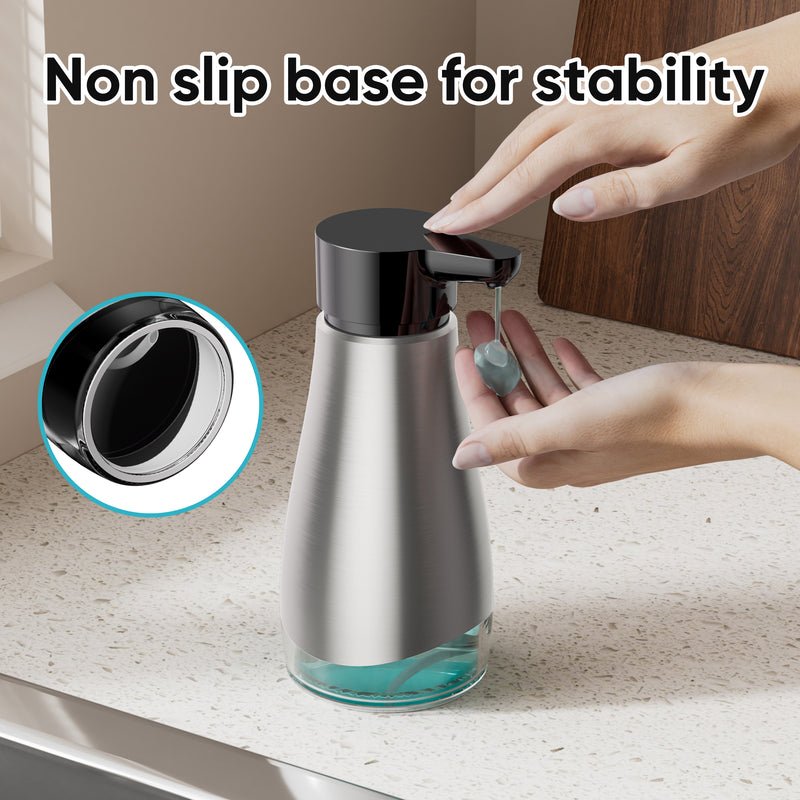 Stainless Steel Liquid Soap Dispenser (Black/Silver)