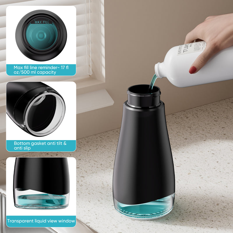 Stainless Steel Liquid Soap Dispenser (Black)