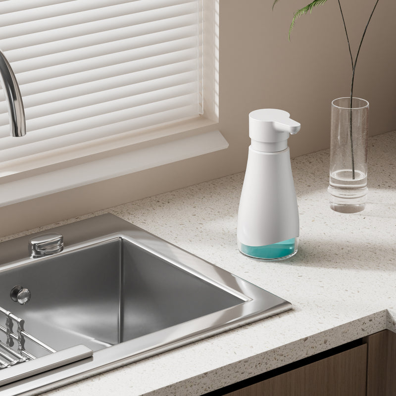 Stainless Steel Liquid Soap Dispenser (White)