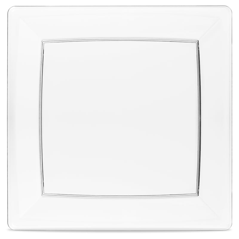 9 nine inch square plate clear  