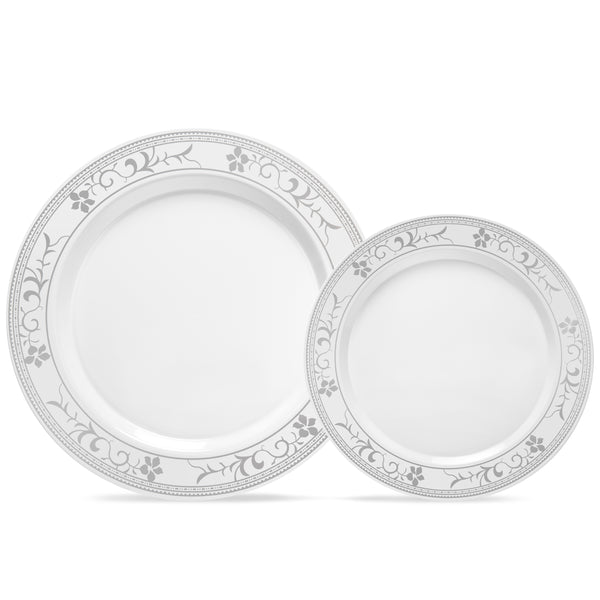 flower design plates six and nine inch