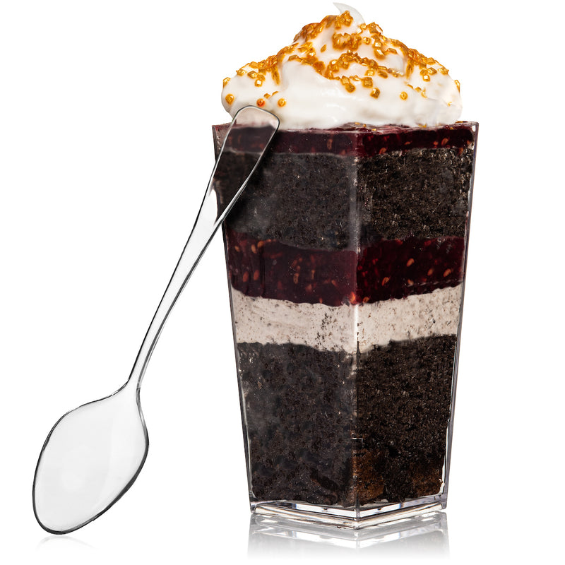 Tall Square 3 oz Dessert Cups (50 Count)