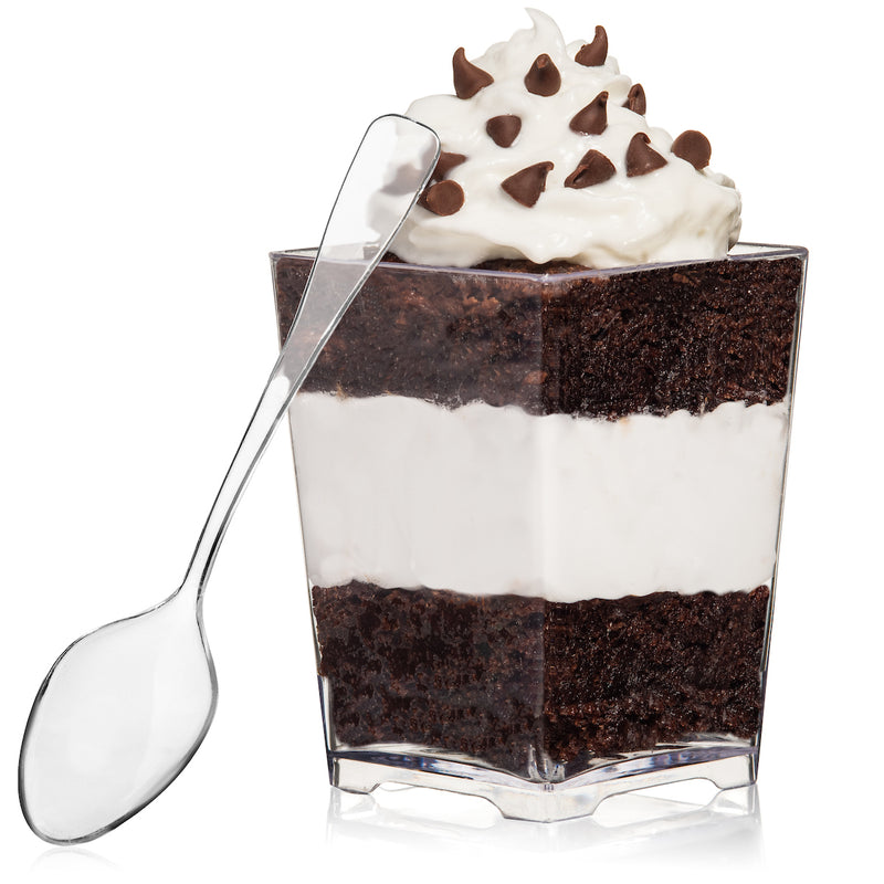 Square 4 oz Dessert Cups (50 Count)