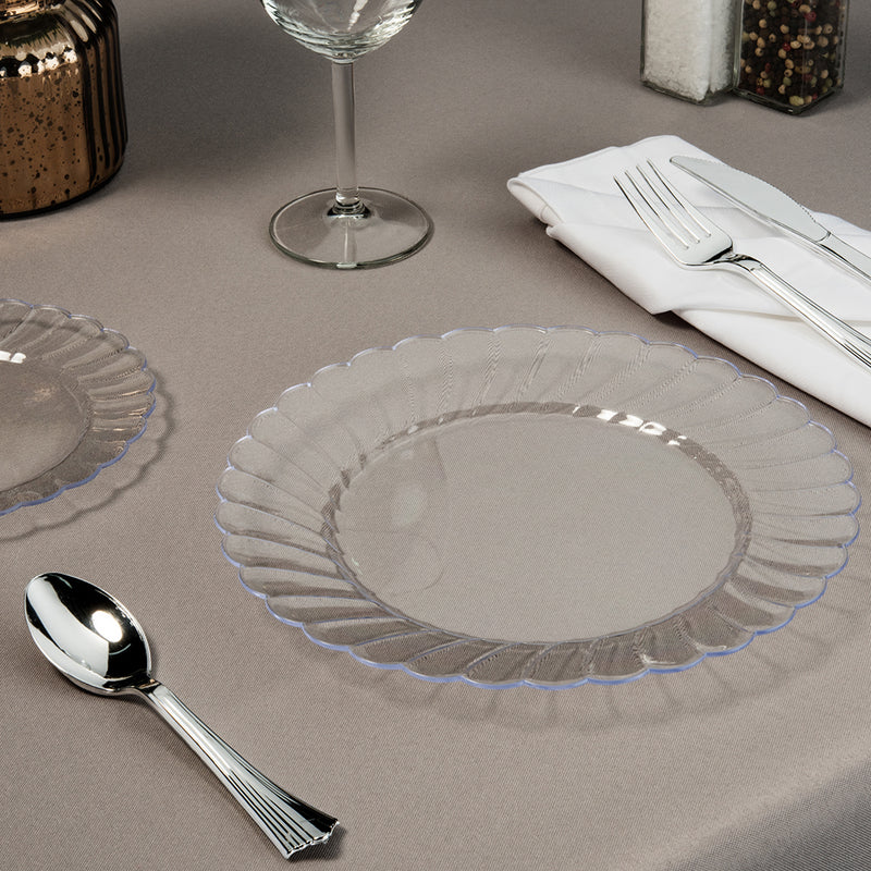 set of 9 inch and 6 inch clear plate 