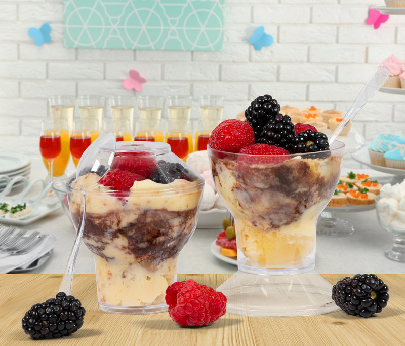 Sundae Cup - Lids and Spoons Included - 3 oz (50 Count)