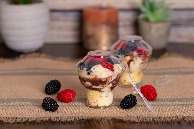 Sundae Cup - Lids and Spoons Included - 3 oz (50 Count)