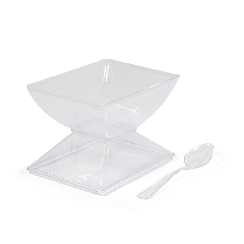 Wide Square Dessert Cup - 4 oz (50 Count)