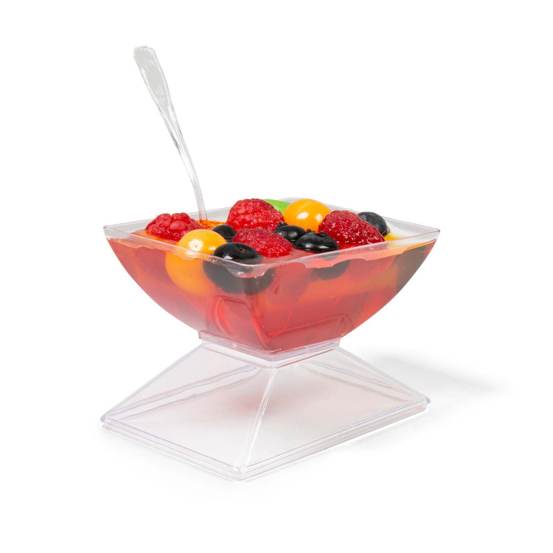 Wide Square Dessert Cup - 4 oz (50 Count)