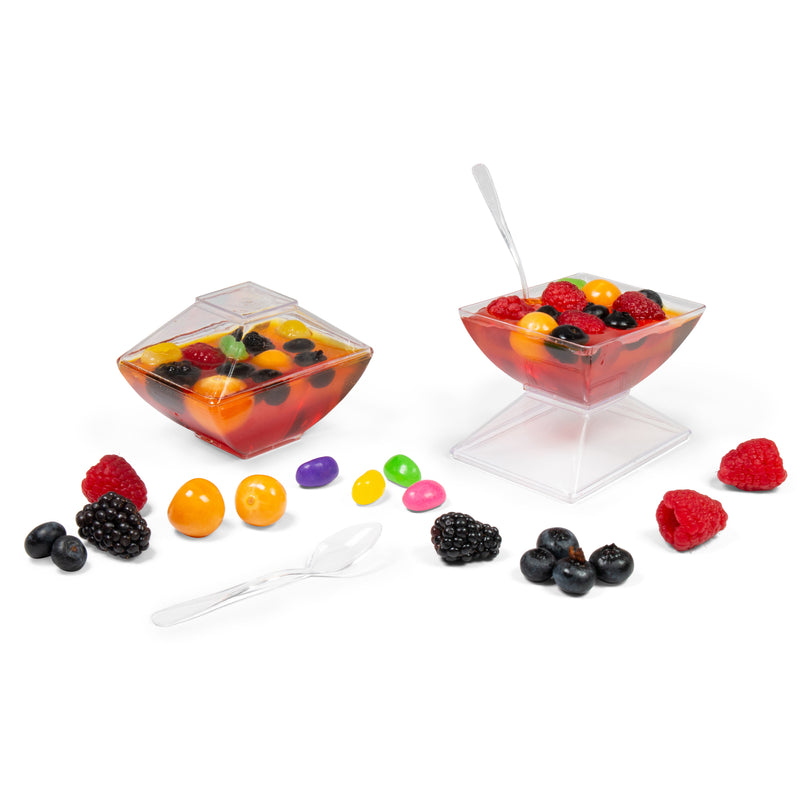 Wide Square Dessert Cup - 4 oz (50 Count)