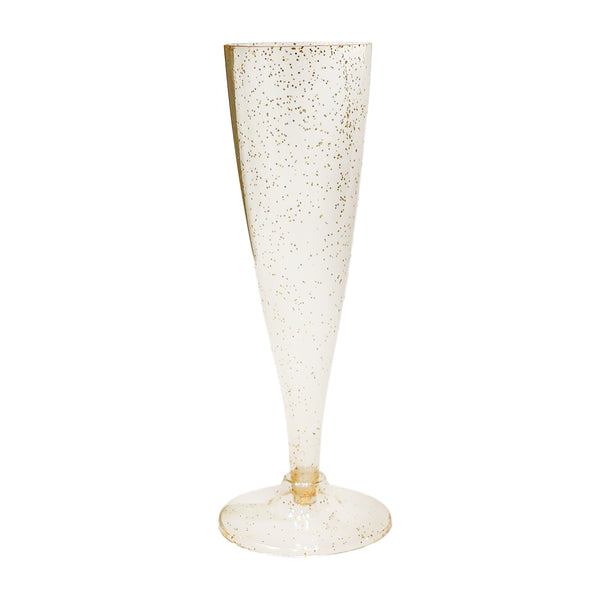 Champagne Flutes cups Gold Glitter 4.5 oz (100 count)