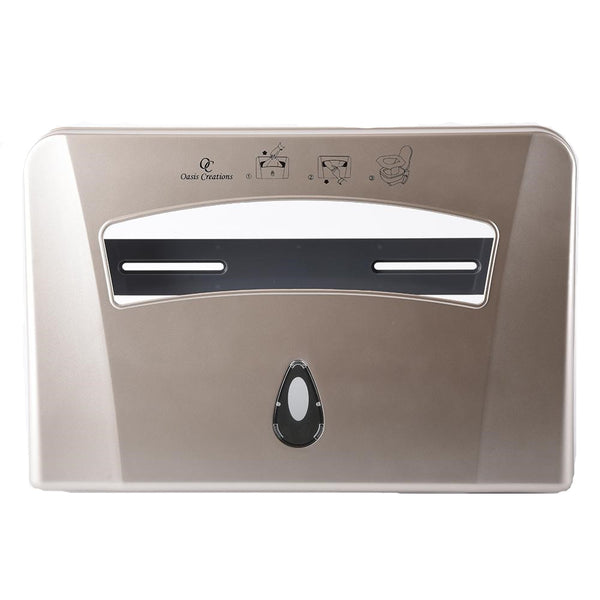 Countertop Multifold Hand Paper Towel Dispenser by Oasis Creations, Single Sheet Dispensing – Glossy Black