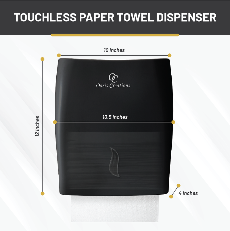 Hand Paper Towel Dispenser Wall Mount Touchless Commercial Folded Bathroom  White