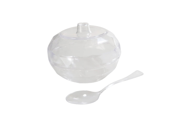 Round Plastic Bowl - Lids and Spoons Included - 5 oz (50 Count)