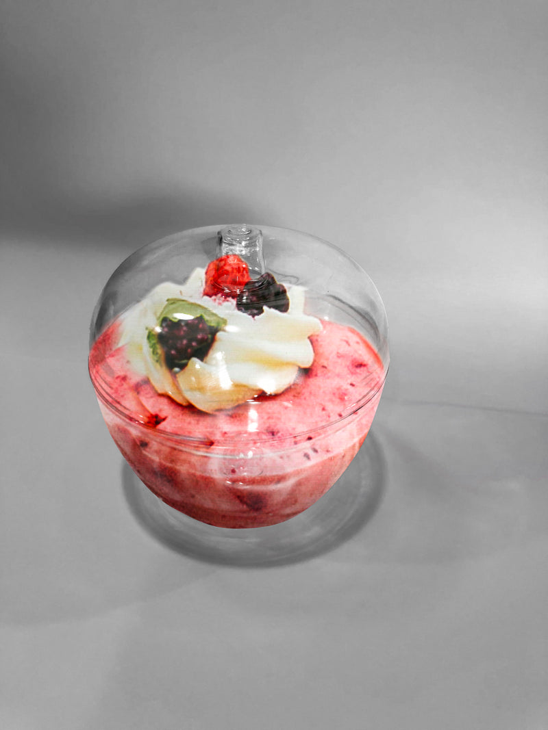 Apple Shape Dessert Cup - Lids and Spoons Included - 4 oz (50 Count)