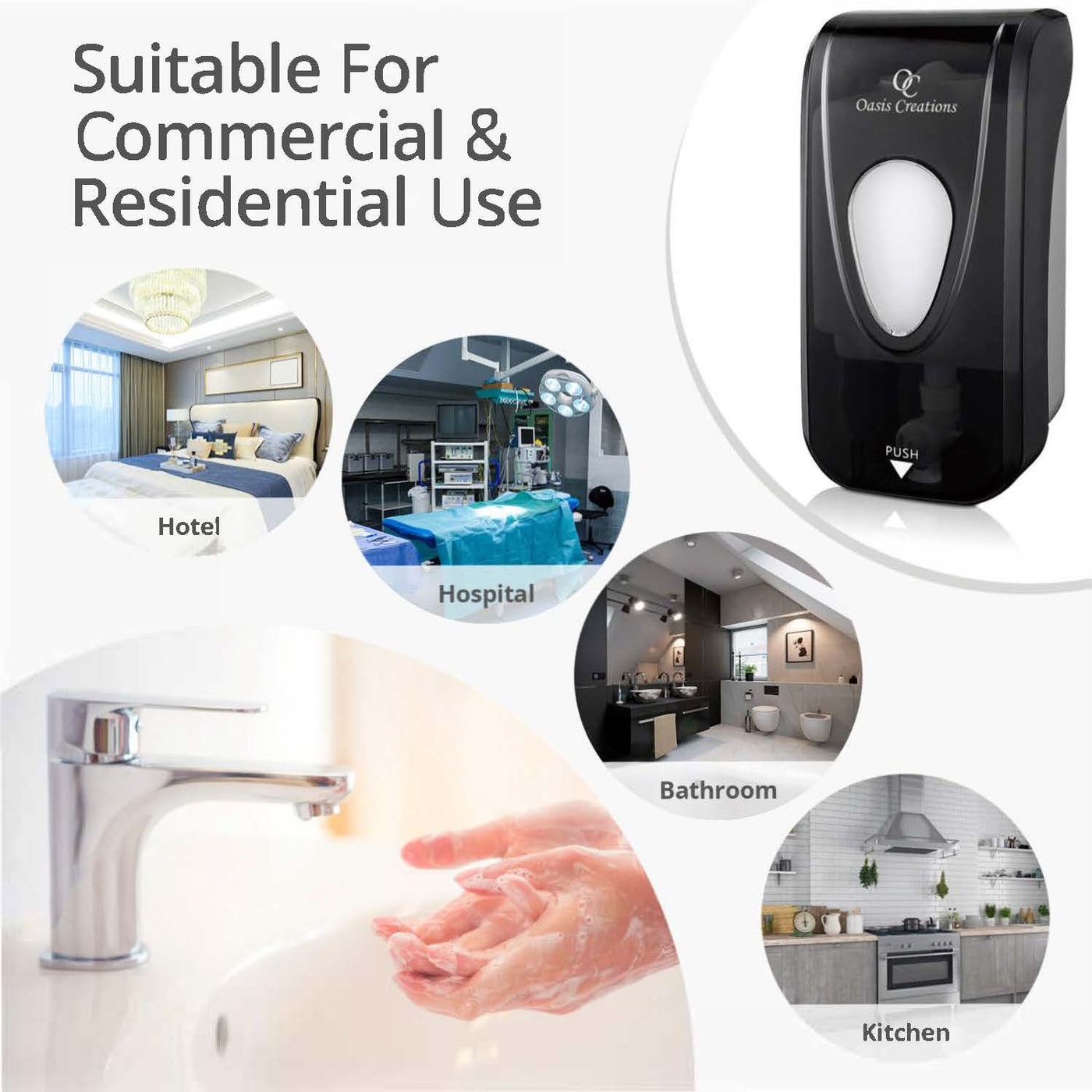 Manual Soap Dispenser (Black Smoke) – Oasis Creations