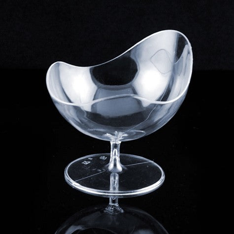 Clear Scallop Stem Cup