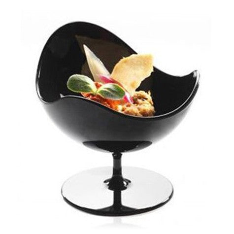 Black Scallop Stem Cup 