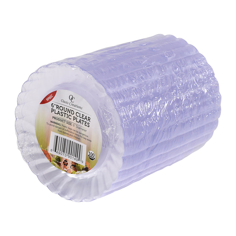 100 clear plastic plates 