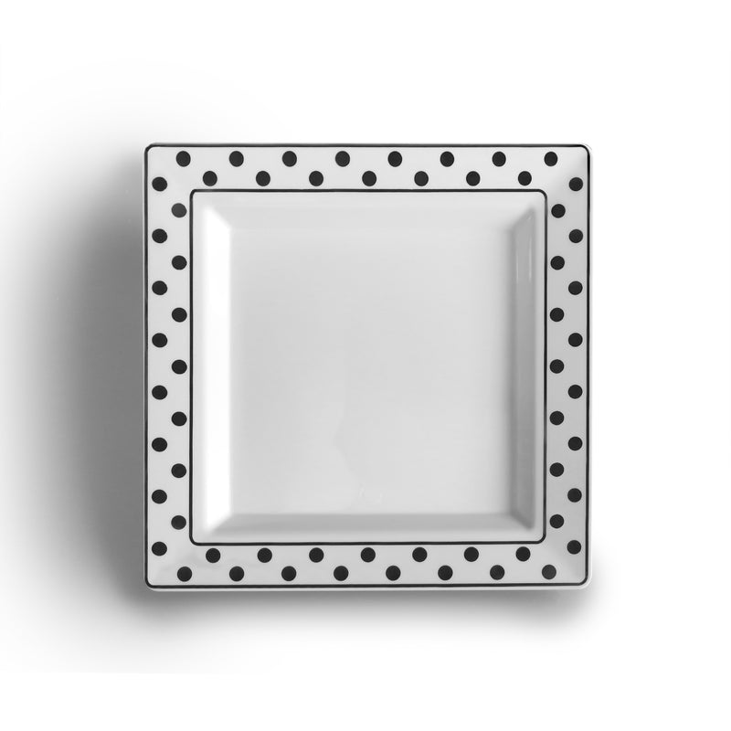 Polka dot plastic plates discount