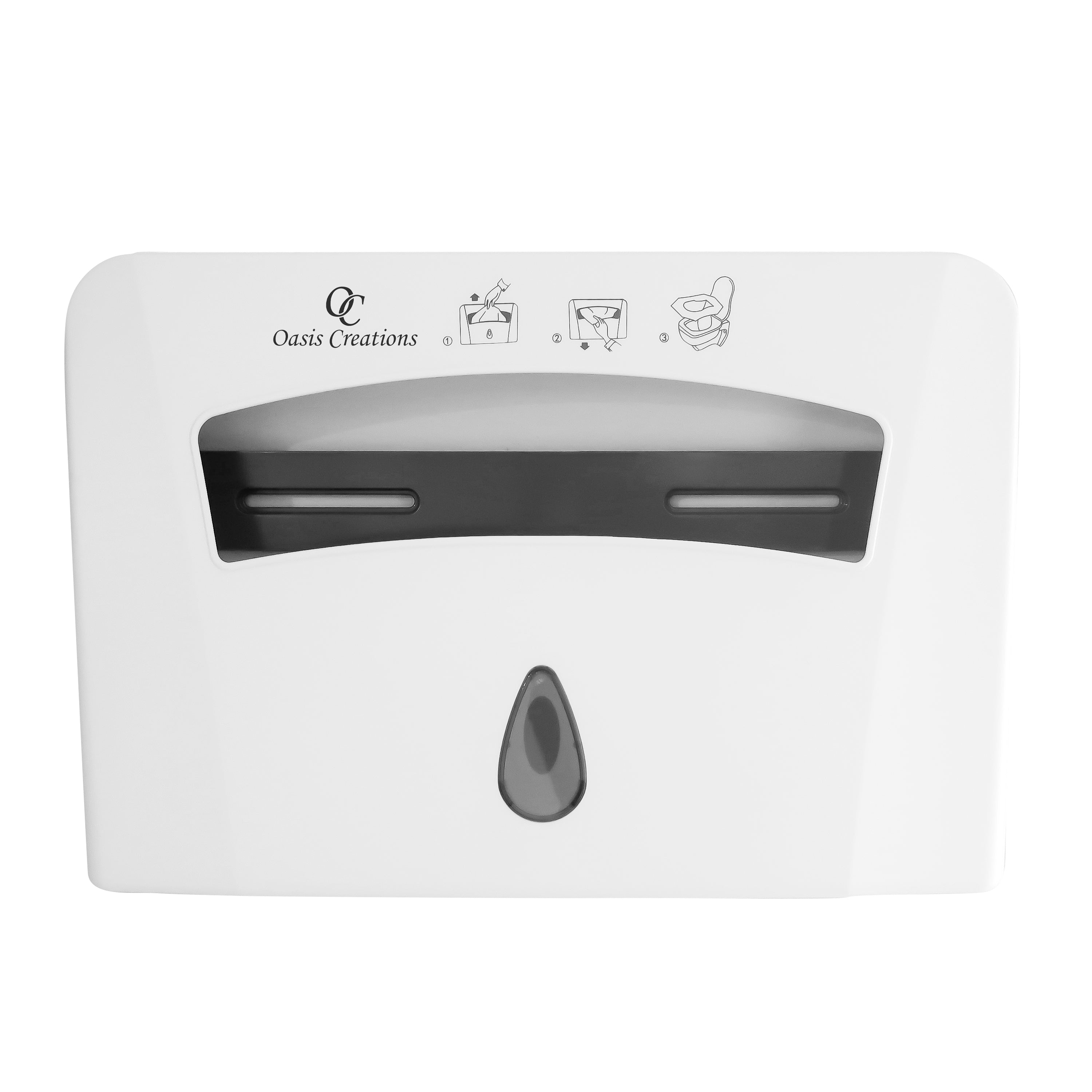 Toilet Seat Cover Dispenser (White) Oasis Creations