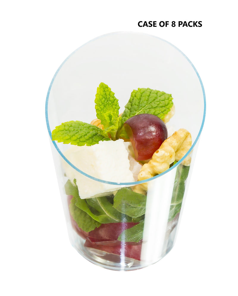 Slanted Round Dessert Cups - Spoons Included - 3 oz - (40 Count)