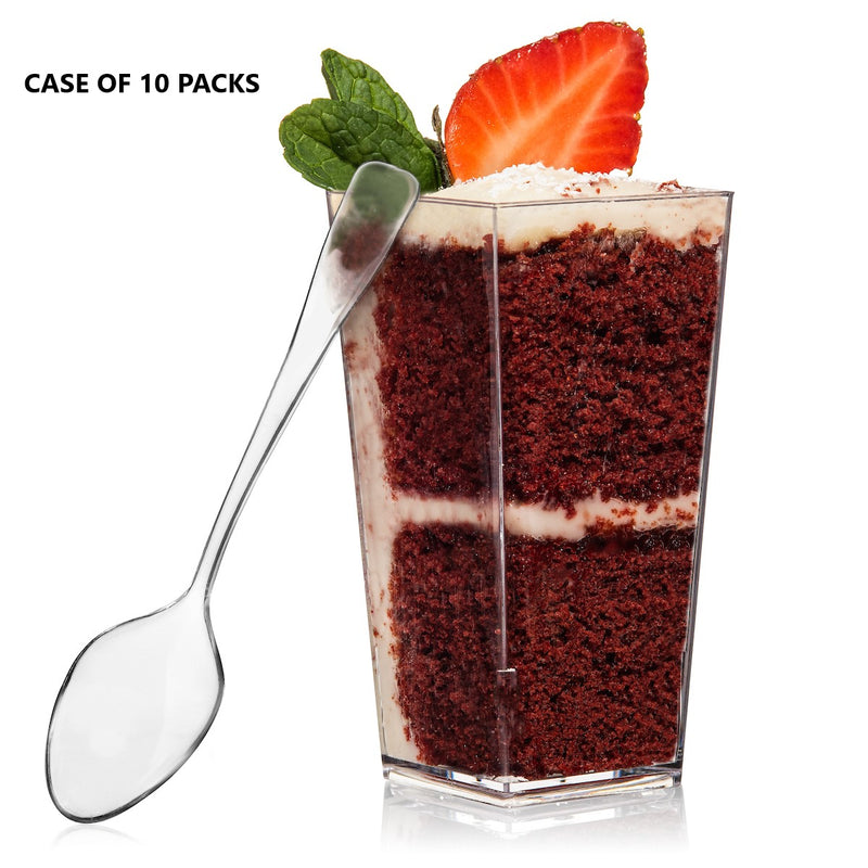 Tall Square 3 oz Dessert Cups (50 Count)