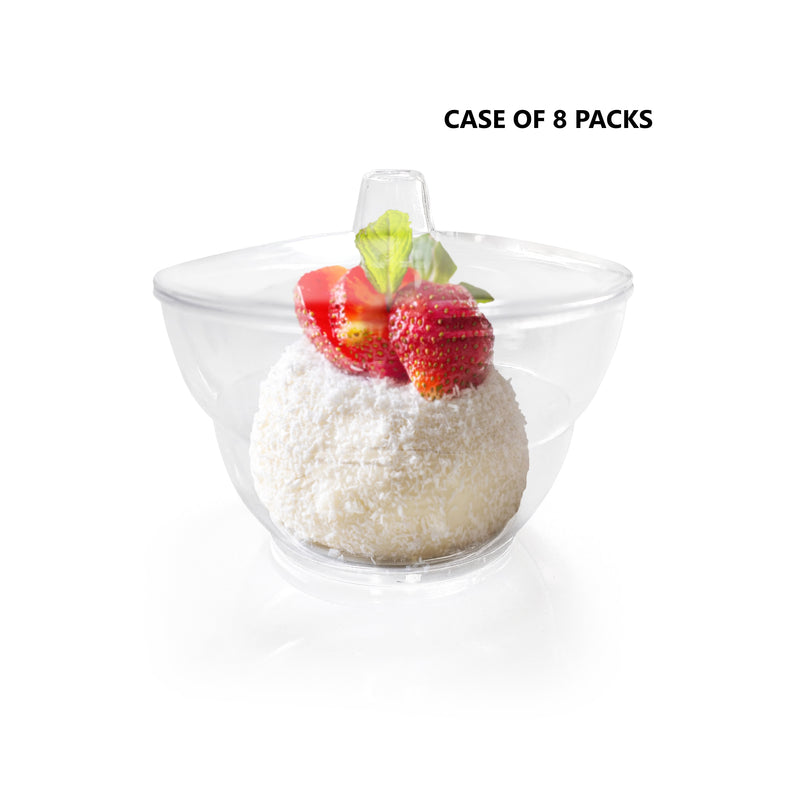 Round Dessert Cup - Lids and Spoons Included - 4.8 oz (50 Count)