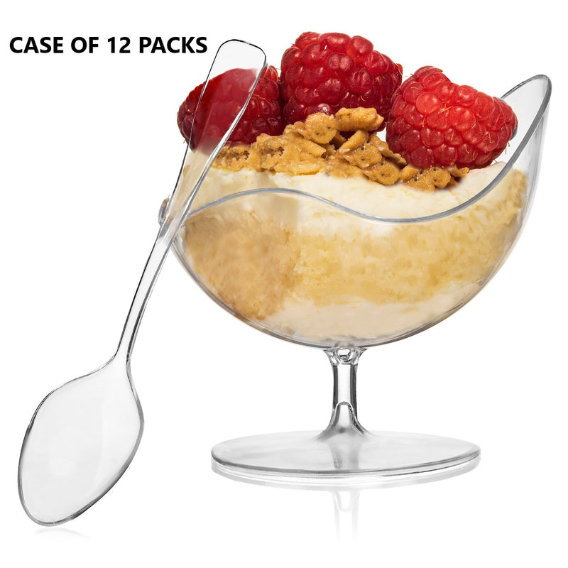 Clear Scallop Stem Cup - 2 oz (24 Count)