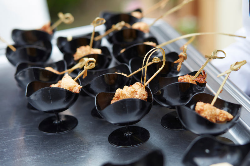 set of fifty black dessert cups 