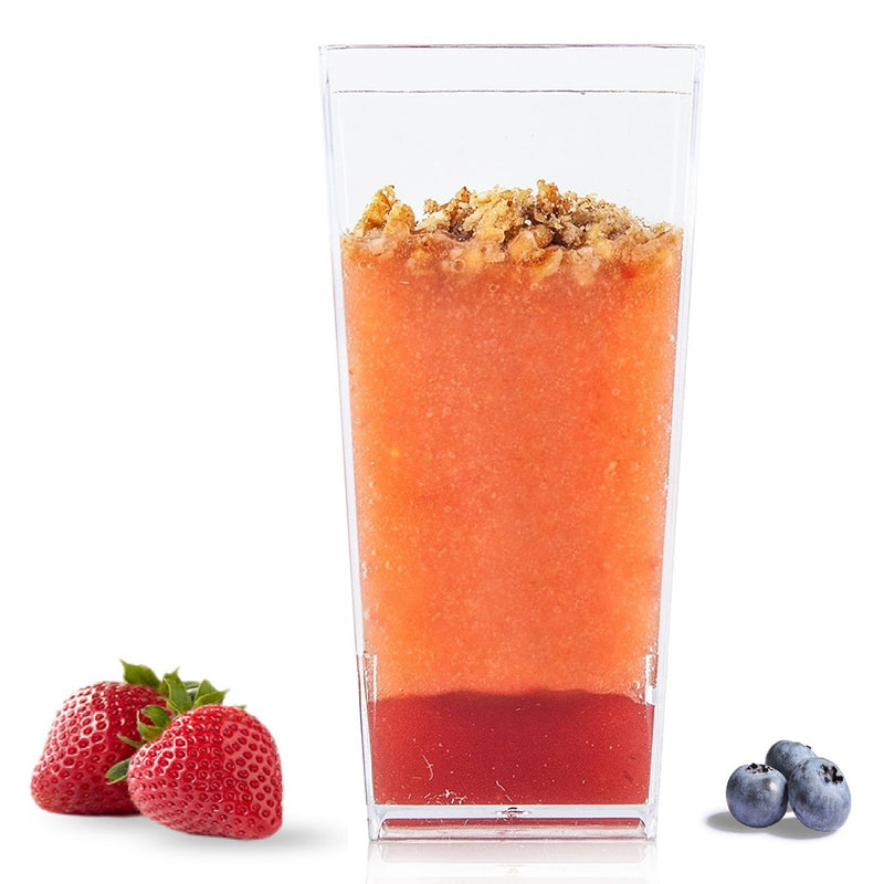 Premium Tall Square Plastic Dessert Cups 3 oz Durable Crystal Clear 50 Count