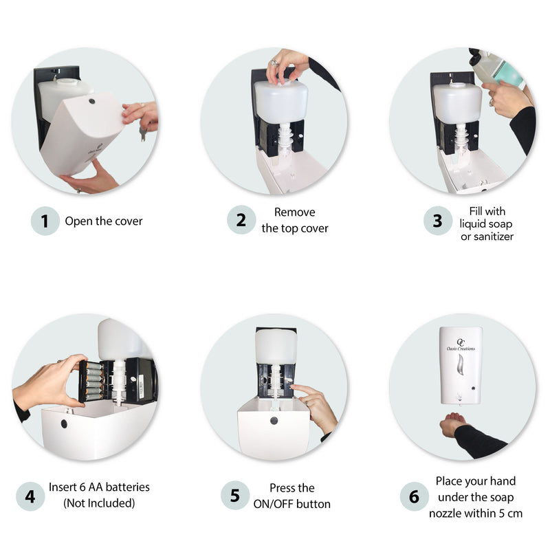Universal Metal Stand - Automatic Soap Dispenser with Drip Tray Included