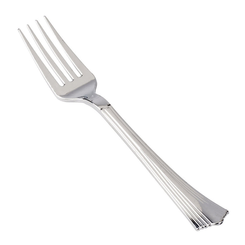 plastic silver fork