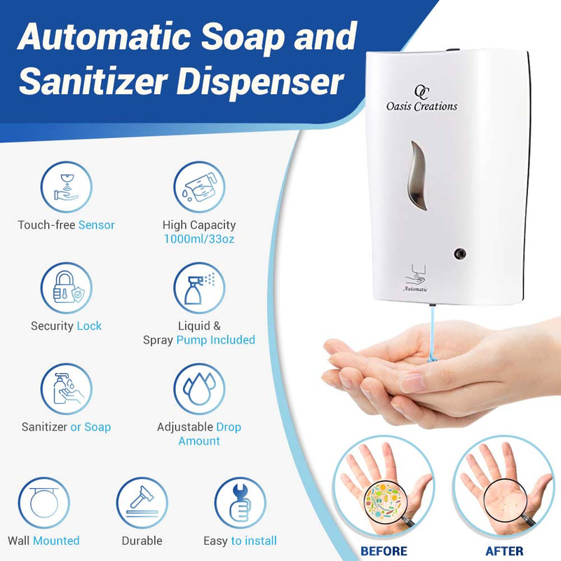 Universal Metal Stand - Automatic Soap Dispenser with Drip Tray Included