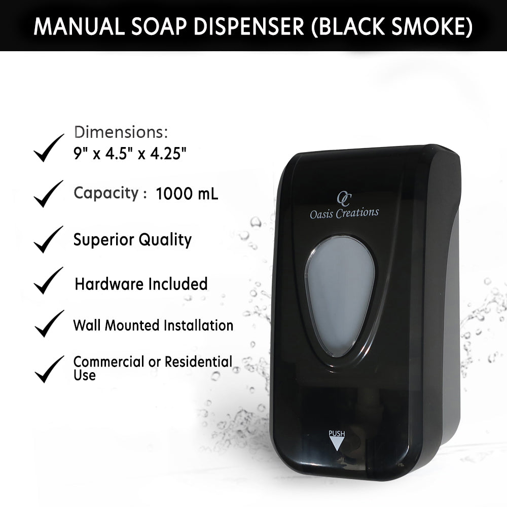 Manual Soap Dispenser (Black Smoke) – Oasis Creations