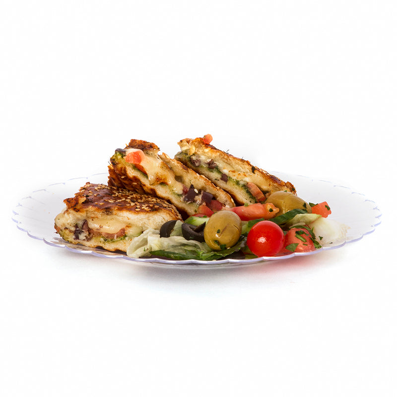 disposable plate with food