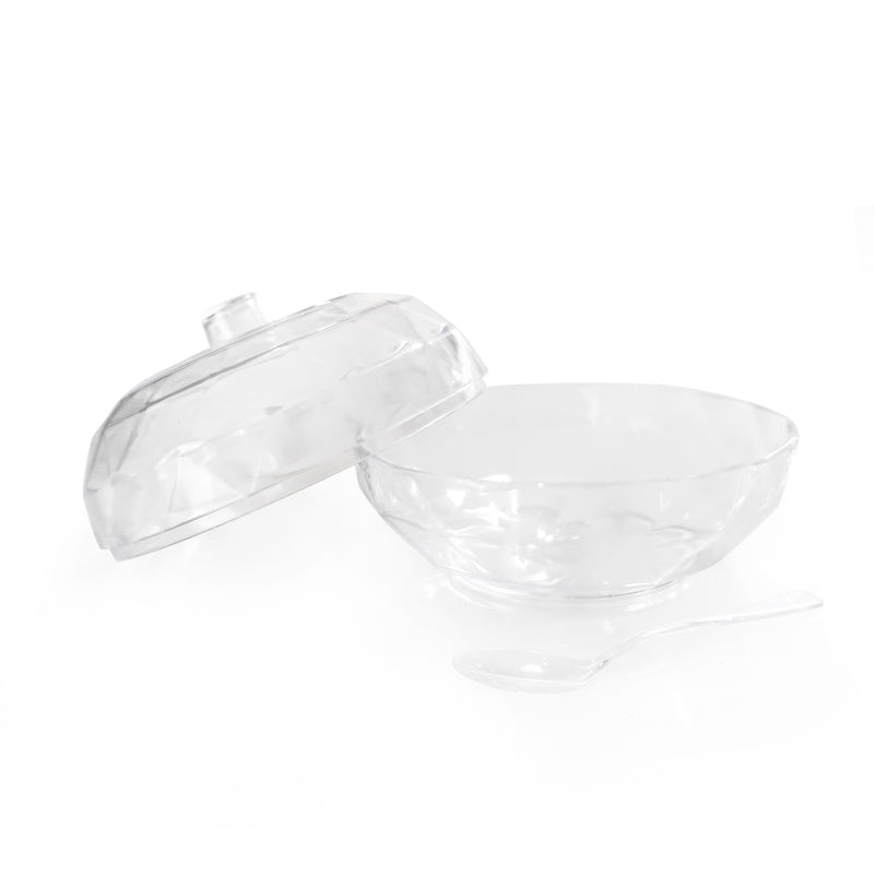 Round Plastic Bowl - Lids and Spoons Included - 5 oz (50 Count)