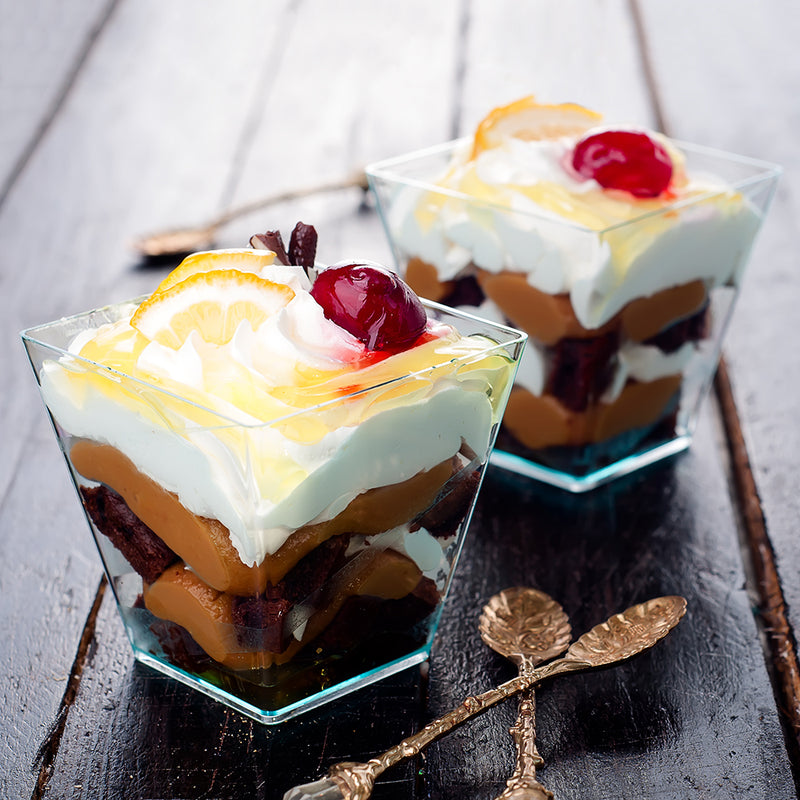 dessert cup with strawberry 