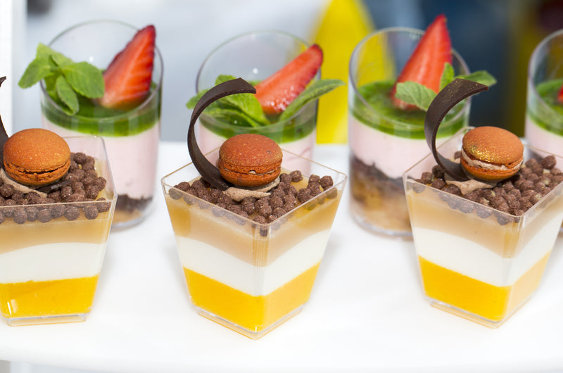 clear square plastic mini cup 