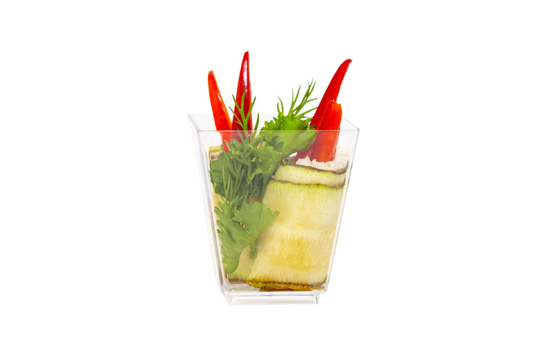 Square Dessert Cup 5 ounce with vegi 