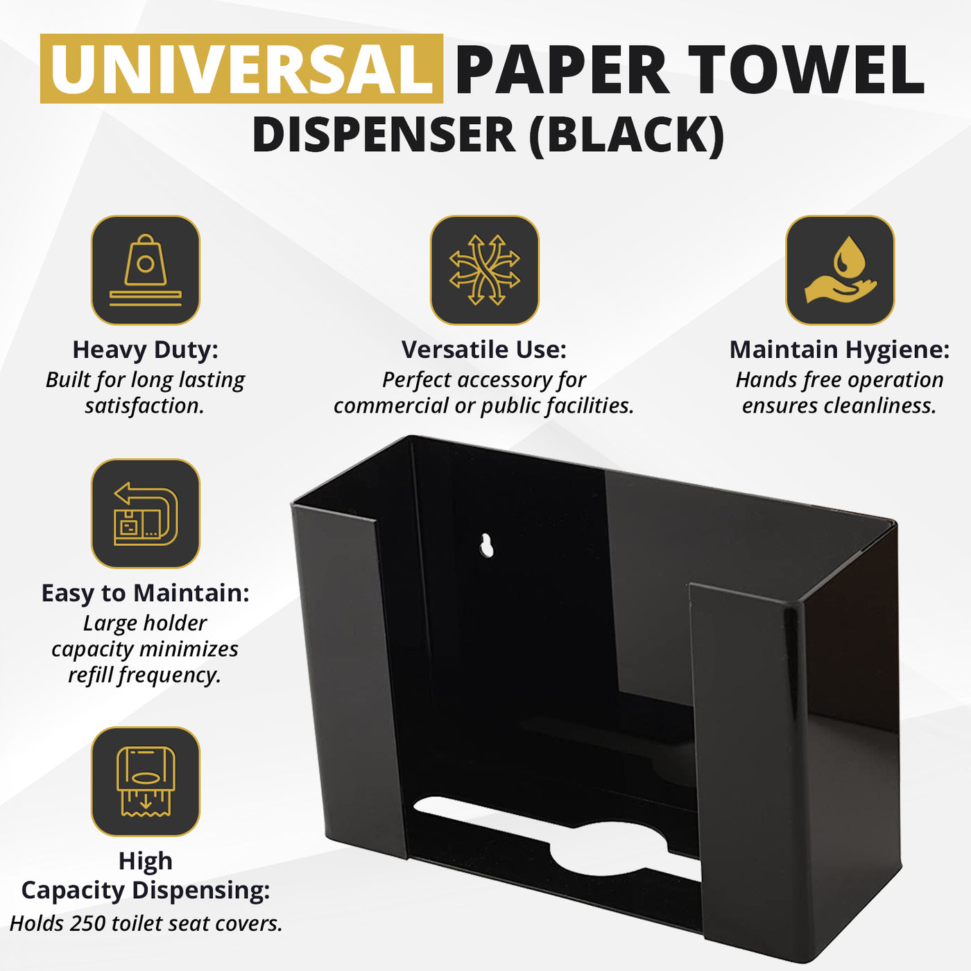 Bamboo Wood Paper Towel Dispenser for Bathroom and Kitchen - Wall Mount and Coun